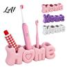Decorative Toothbrush Storage HOME Holder Compact 4-Compartment Organizer Modern Style Multi Compartment Durable Plastic Stand for Electric
