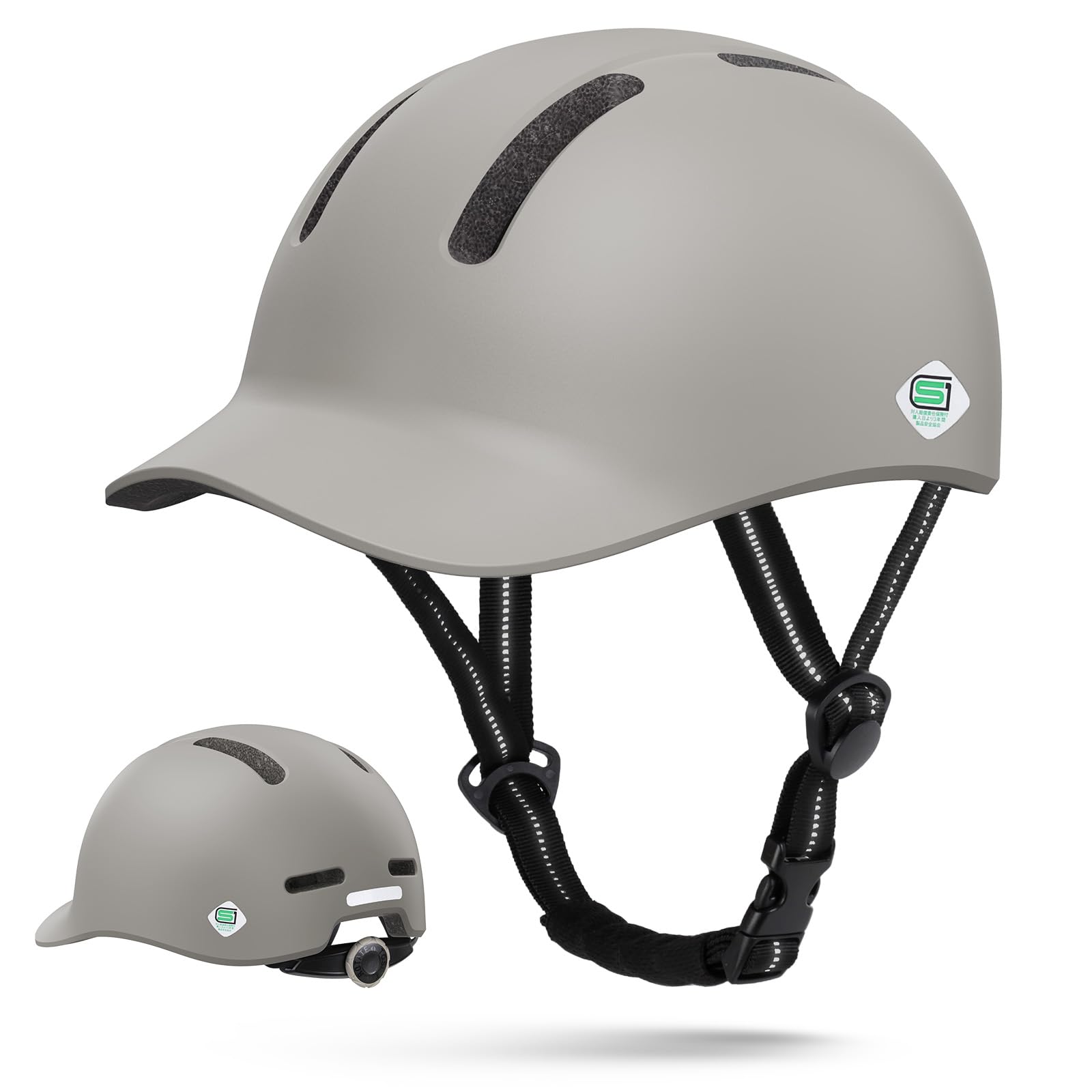 

Issufel Bicycle Hat for Adults and SG EN1078 Highly and Stylish Cap Style Helmet for City and Adjustable Size Helmet, Style, Students, Standard,