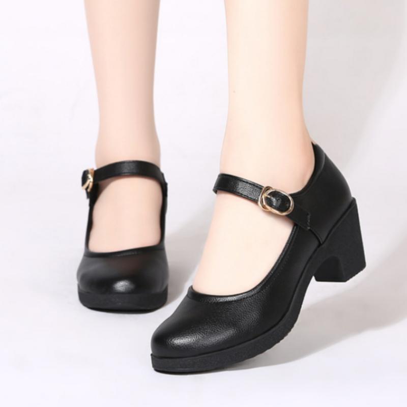 Mid-heel Soft-soled Dance Shoes for Women, Middle-aged and Elderly Mothers, Soft, Comfortable, Wear-resistant and Versatile High Heels