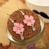 Hook Earrings Elegant Piercing Women Flower Petals Rhinestone Ear Dangle