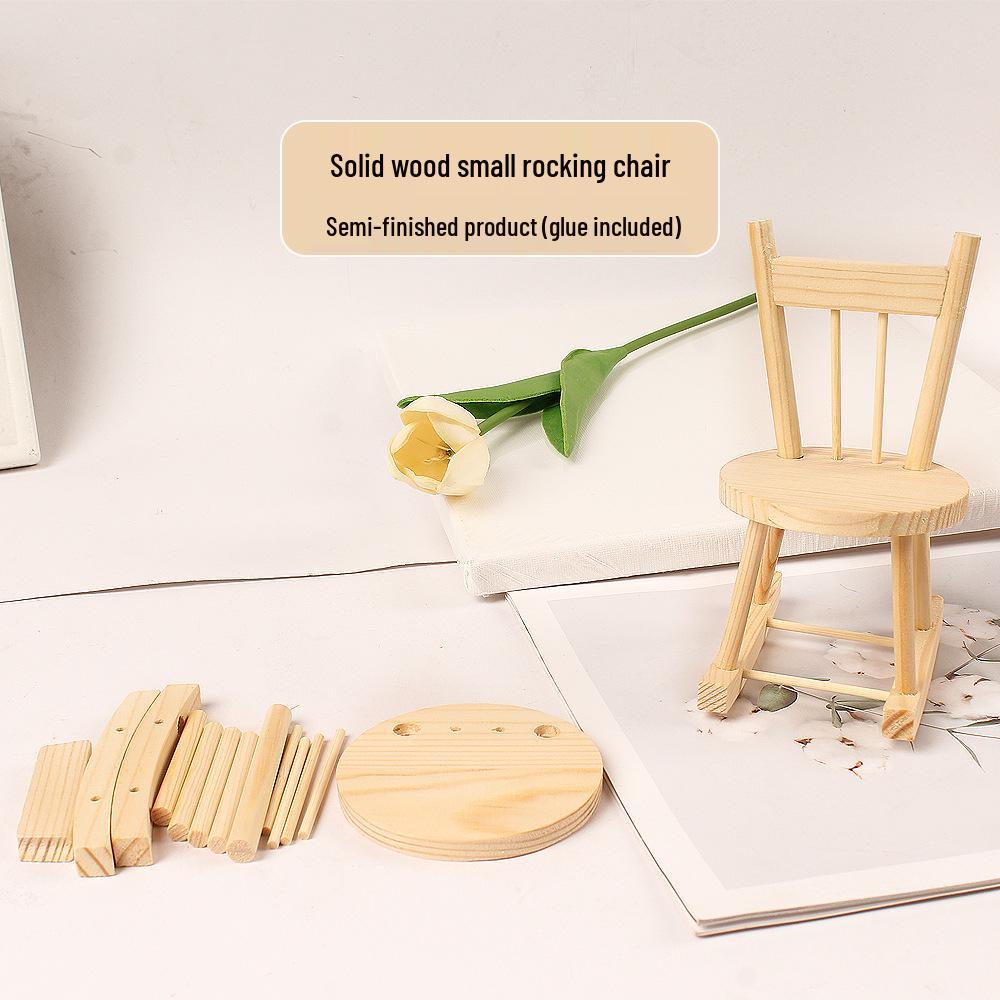 Children's Woodworking Kit: Small House Model - Semi-Finished Cottage for Handmade Parent-Child Projects