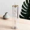 Cylindrical Shape Incense Stick Stand Transparent Zen Style Removable Ash Collector Minimalist Upside-Down Incense Holder