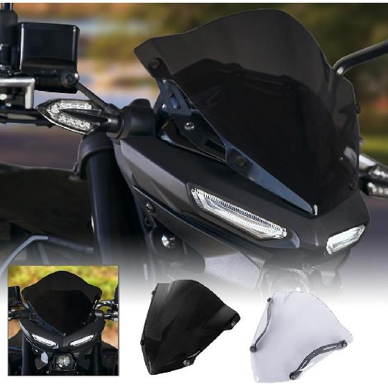 Motorcycle Front Windshield Windscreen Compatible with Yamaha MT-03 MT-25 2020 2021 2022 2023 2024 Wind Screen Fairing Deflector Protector (Light