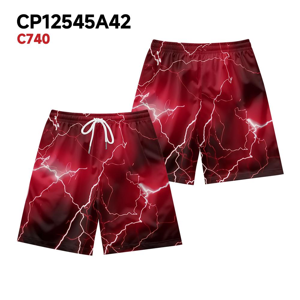 

European And American Dark Natural Lightning Element Men S Casual Shorts Beach Pants XXXXL