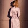 nightgown women's summer ice silk thin satin jacquard long retro sexy high-end spring and autumn bathrobe robe