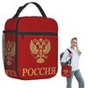 Poccnr Russia Gold Insulated Lunch Bag for Women Kids Portable Food Boxes Thermal Lunch Box Tote