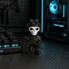 Creative Birthday Gift for Him 3D Printed Skeleton Figurine, Funny Soldier Statue with Small Ghost Figurine Weapon, Collectible Ornament Home