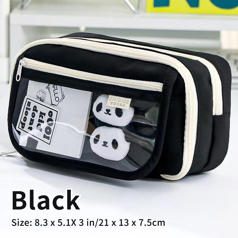 Transparent Pencil Case for Girls New Large Capacity Pencil Case for Junior High School and Elementary School Students High Appe