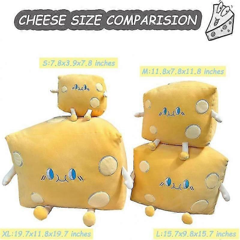 Cheese Stuffed Toys - Food Bread Plush Pillow - Room Decor Holiday Birthday for Kids Boys Girls (30cm)