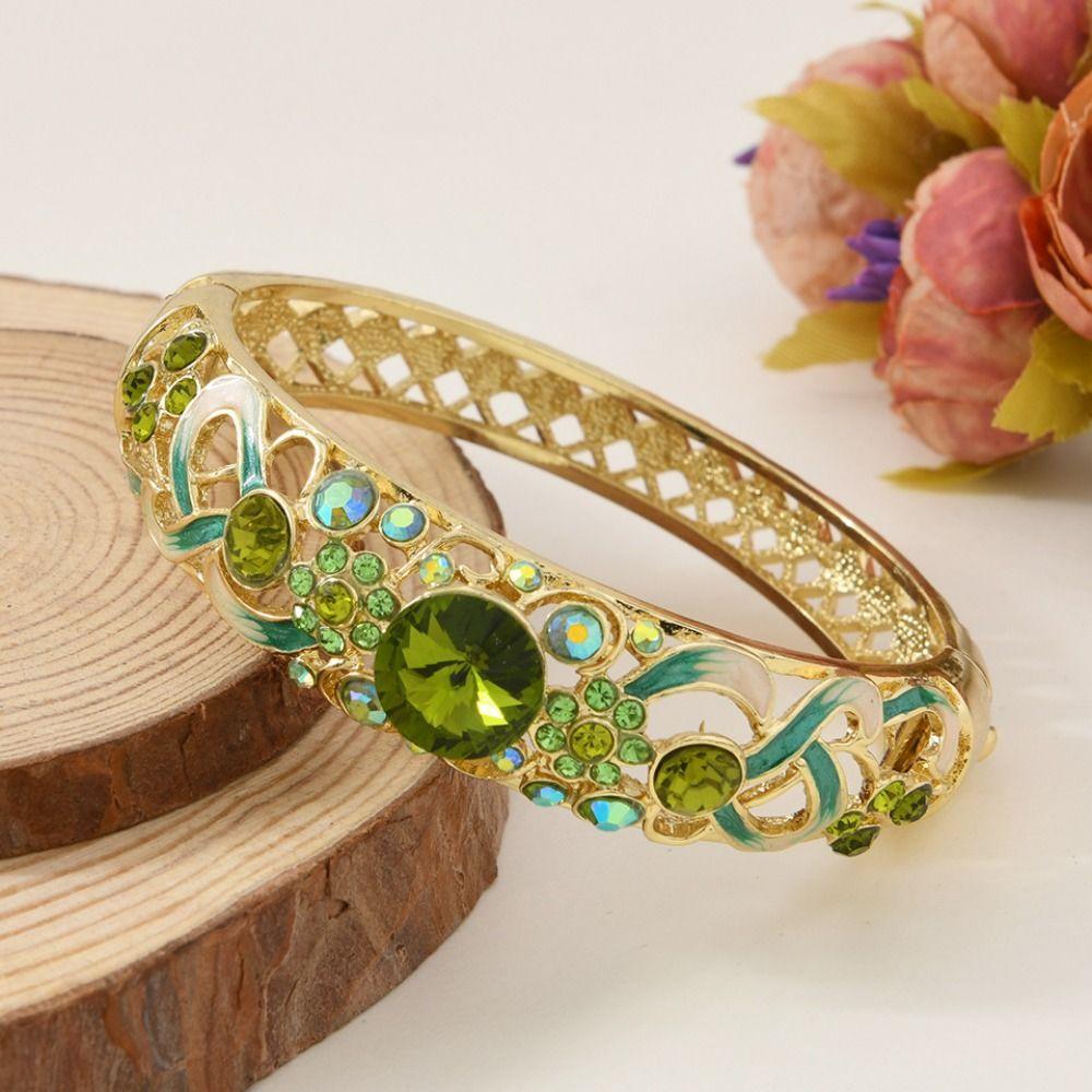 Enamel Women's Hand Bracelet Chinese Vintage Ethnic Bangles Beijing Cloisonne Bracelet  Accessories