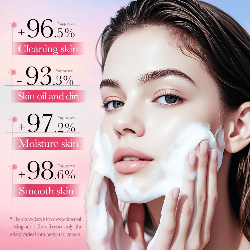 SADOER Cherry Blossom Niacinamide Facial Cleanser - Beautifying & Nourishing Deep Cleansing Wash