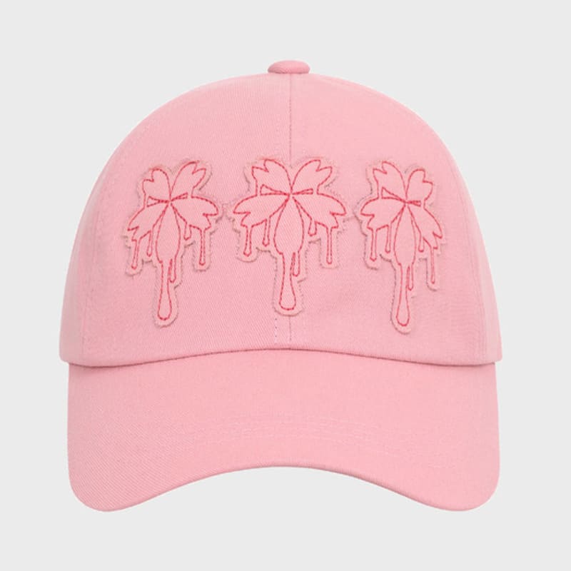 

KIMZISU Dripping Patch Ball Cap _ Pink Pink_OS