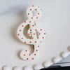 2 Piece Lovely Star Dot Music Symbol Hair Clip Safe Acrylic Hair Decorations Barrettes Present For Kids Adults