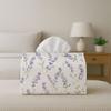 2D Flat,1pc Watercolor Botanical Soft - Decorative Tissue Box, Lavender Pattern Calm - for Home, Party, Car, Kitchen & Bathroom - Tissue Holder for Ev