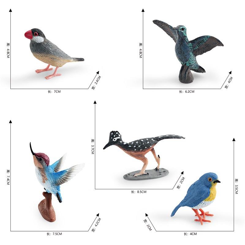 Simulated Birds Birds Animals Hummingbirds Roadrunner Mockingbirds Model Static Ornament Toys
