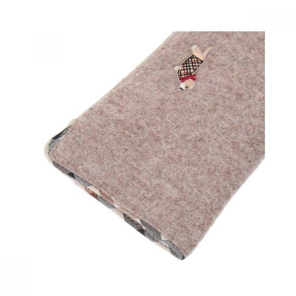 DakS Wool Women S gloveS Beige Dog Embroidered Dcgv9f202i2