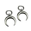 Minimalism Double-sided Smooth Surface Moon C-Shaped Dangle Earrings for Men Women Sliver Color Gothic Hip Hop Jewelry Gifts