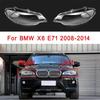 Car Front Headlight Lens Cover For BMW X6 E71 2008-2014 Transparent Left Right Headlamps Lampshad Glass Lamp Shell Masks