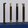 Yunduo Elegant Black & Walnut Tempered Glass Door Handle