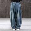 Vintage Baggy Oversized Jeans voor Dames Casual Harembroeken Wijde Pijpen Mom Jeans Denim Broeken Bloomers