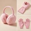 Elastic Woolen Neck Scarf Cold Proof Knitted Scarf Fashion Kids Earmuffs Scarf Gloves Set  Daily