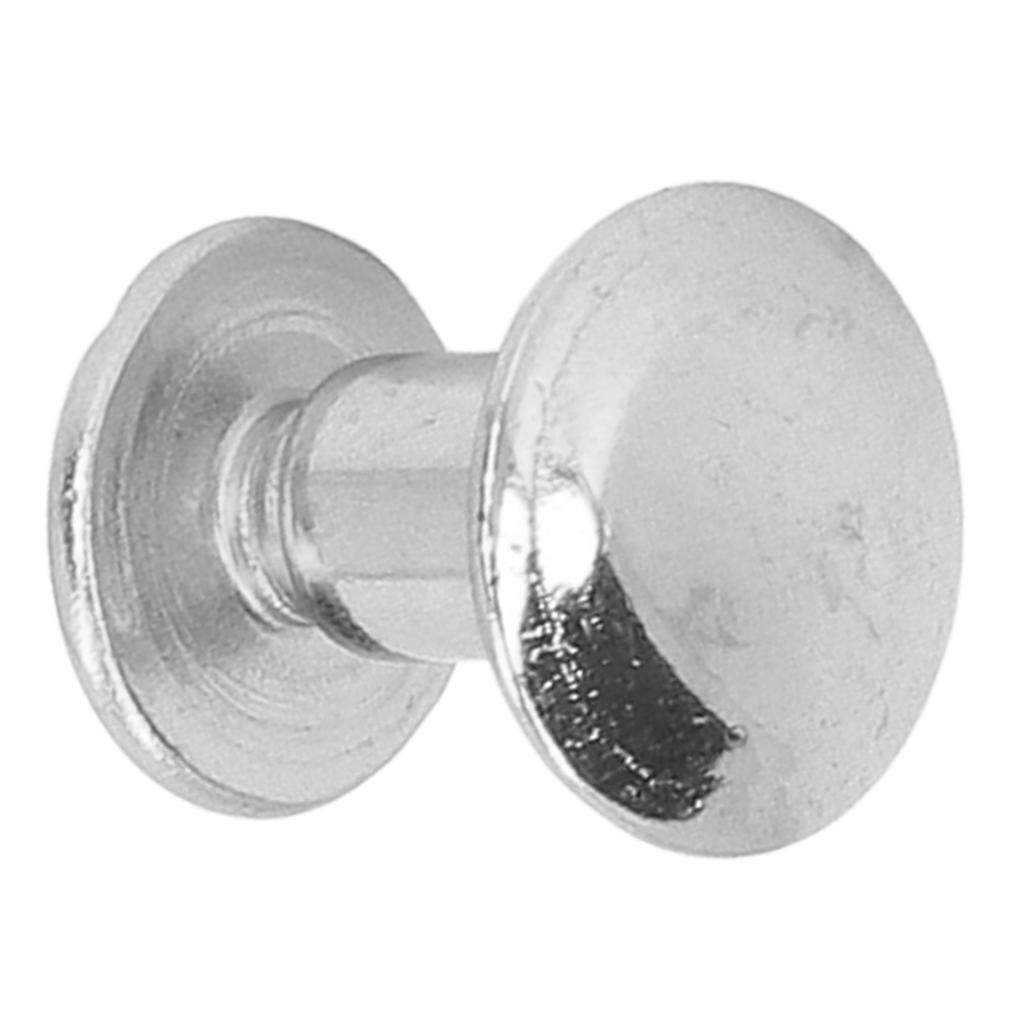 90 Sets Book Binding Screw 10x9.5mm Eco Friendly DIY Leather Binding Screws Assorted Kit Electroplating Leather Rivet Kit Silver