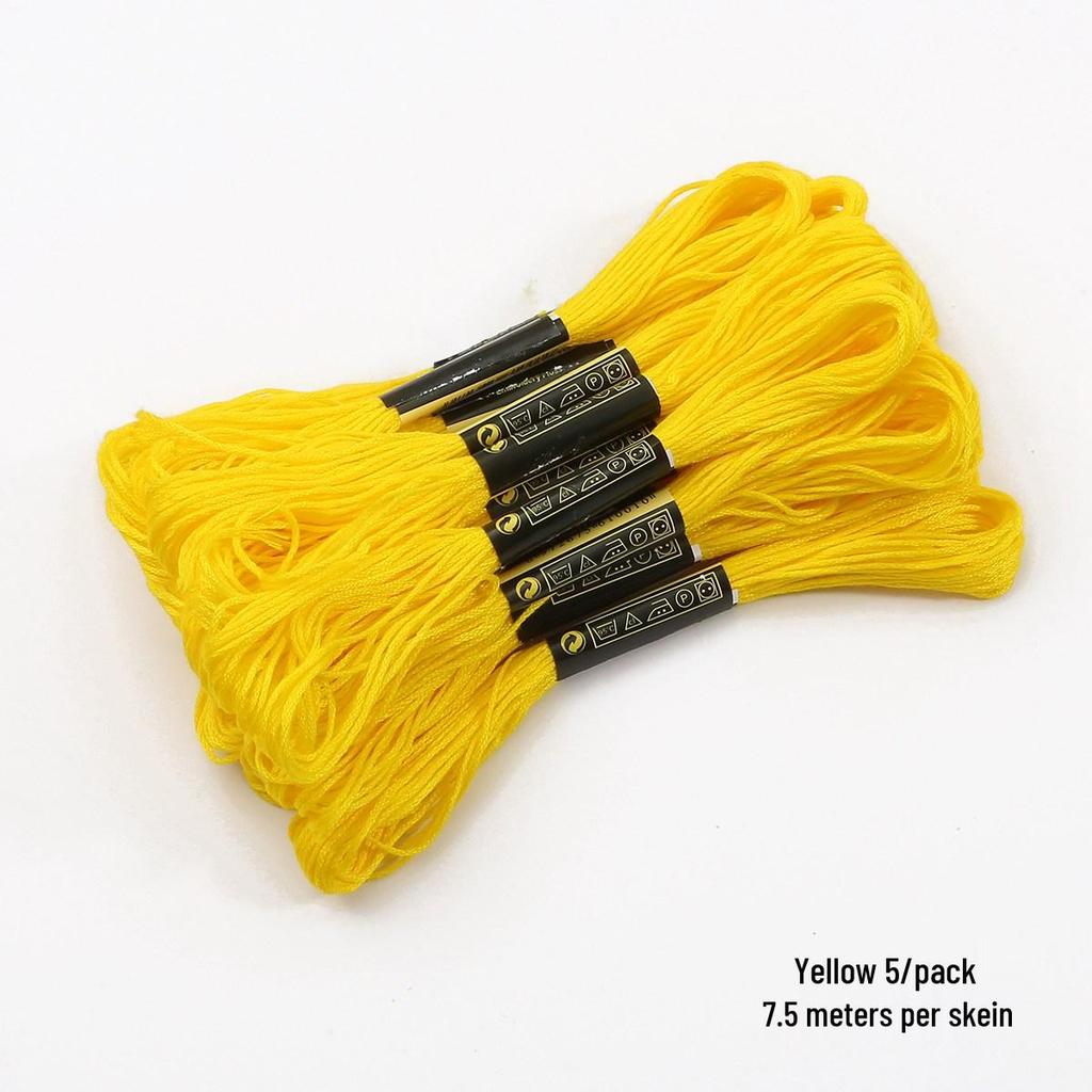 Weißer Blume Baumwollstickgarn: 6-fädiges Kreuzstich-Bastelpaket