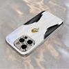 Sleek Gold Dragon Electroplated Silver Phone Case For iPhone 17Air 17 16 15 14 13 12 11 Pro Max Plus 16E XR 7 8 Xs Glass Cover