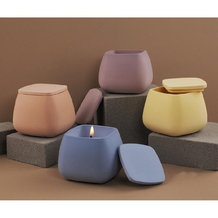 Silikon Epoxidharz Formen Kubische Betonvase Silikonformen für Epoxidharz Kerzenhalter Aufbewahrungsglas Heimdekoration