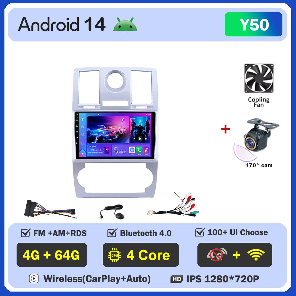 For Chrysler Aspen 300C 2004-2008 Car Radio Player Car Carplay Screen Autoradio Mirror Link Car Intelligent Systems 8 Core DSP