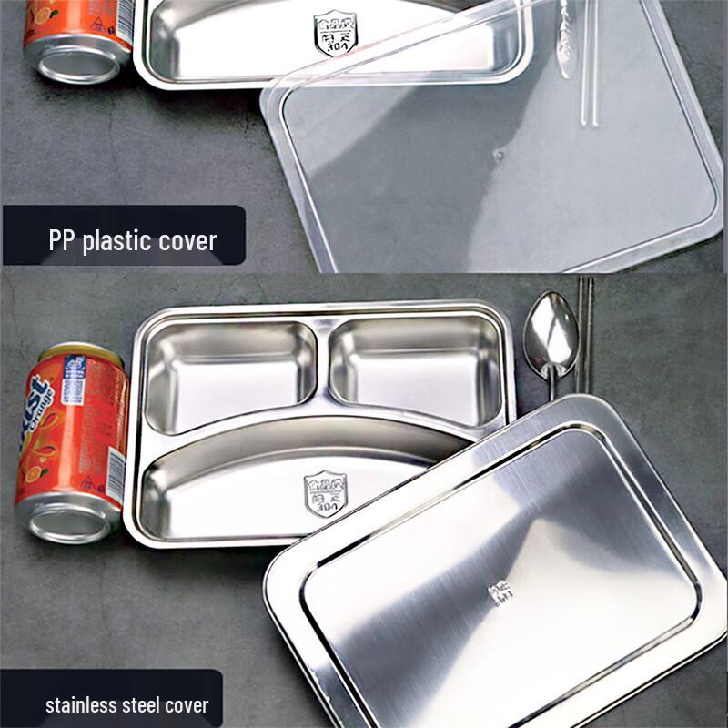 304 Stainless Steel Divided Lunch Tray Set