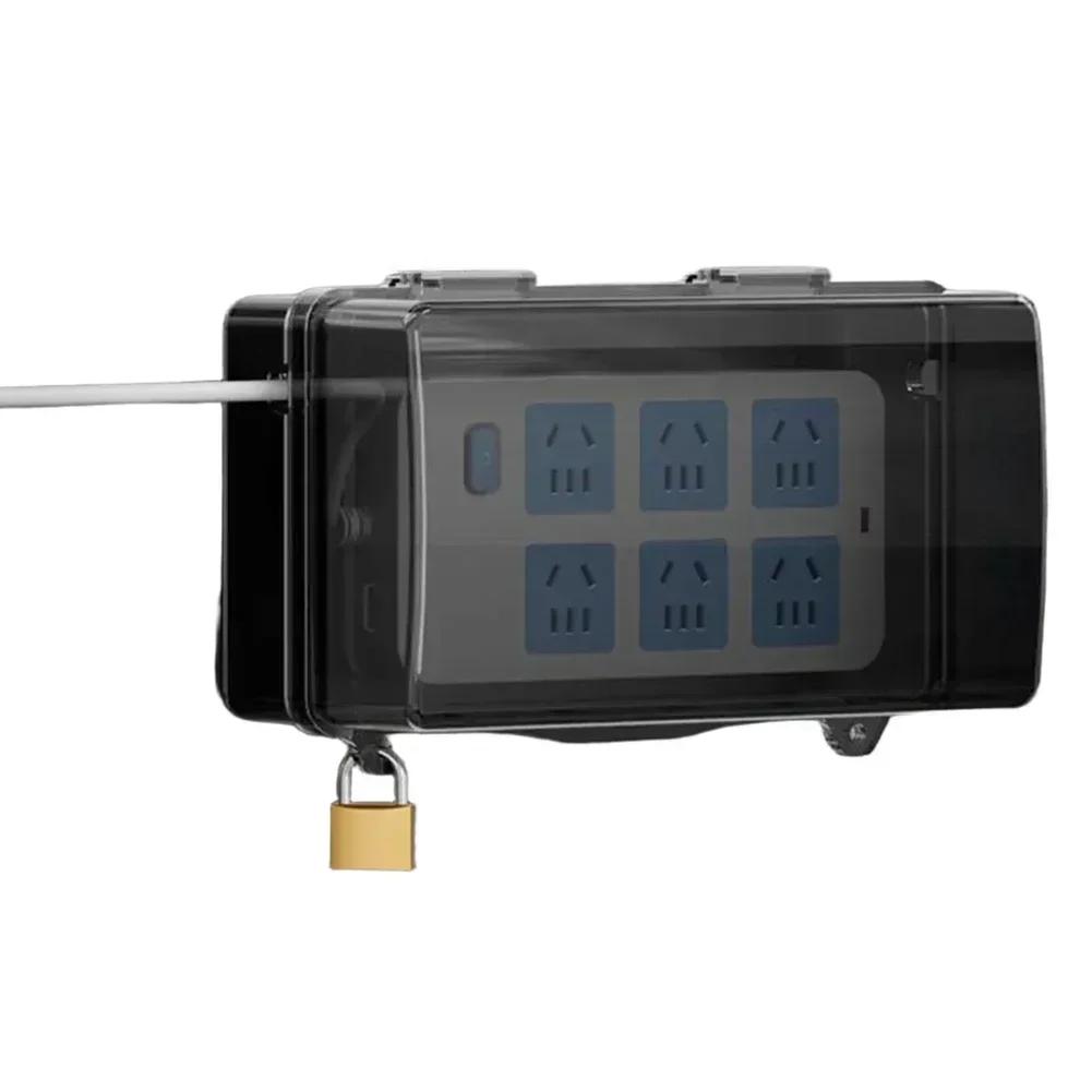 1 Pc Lockable Socket Cover, Extension Cord Box With 4/8 Outlets, Outdoor Outlet Rainproof Cover, Electrical Appliances Tools