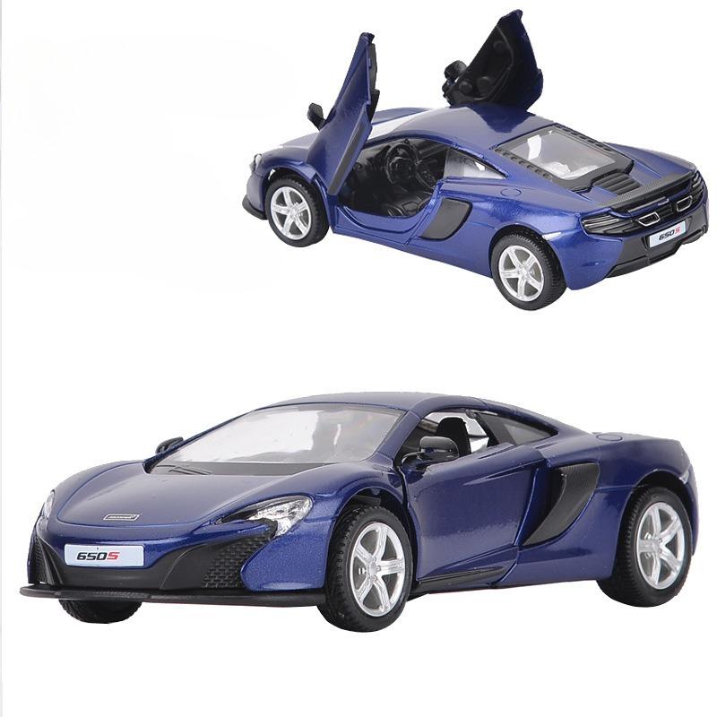 1:36 RMZ City McLaren P650S Alloy Car Model Return Door Metal Sports Car Model Cake Ornament