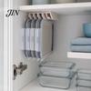 Crisper Seal Lid Holder Storage Rack, with 5-Slot Partition, Adhesive Wall Mount Anti-Mold Fresh-keeping Box Rack Hanger, Space Saving Organizer