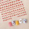 Samolepky na nehty s třešňovým přívěskem, Kawaii ovocné designové přenosové nálepky na nehty, DIY dekorativní posuvníky pro zdobení nehtů