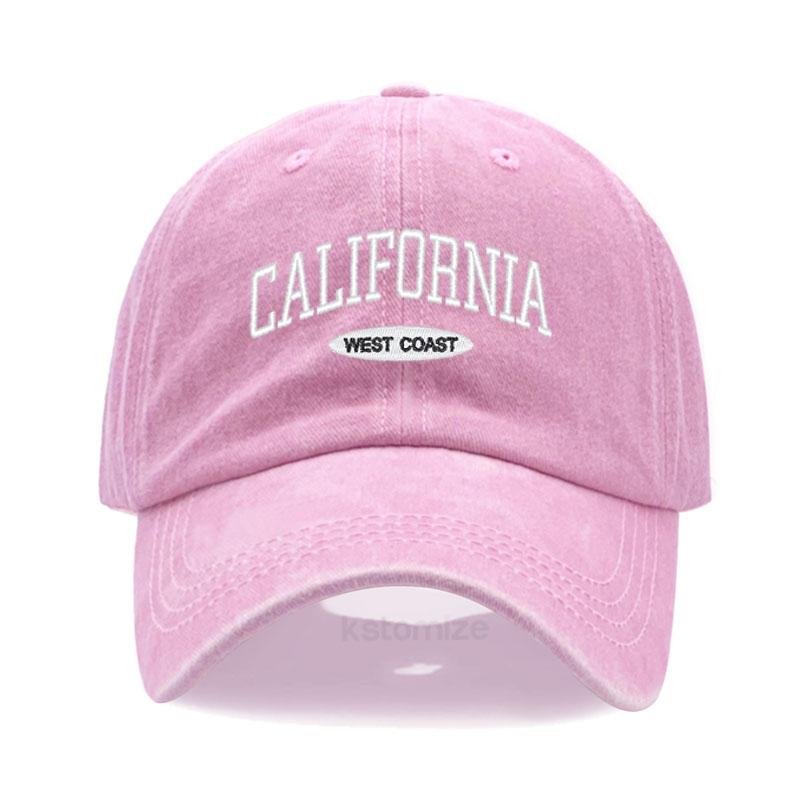 California West Coast Embroidered Baseball Cap for Women Men Fashion Adjustable Soft Cotton Dad Hat Unisex Classic Golf Caps