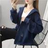 Korean Female Hooded Hoodie Sweatshirts Jacket Women Loose Solid Fashion Versatile Cardigan Sports Jackets Hoodie Top Coat