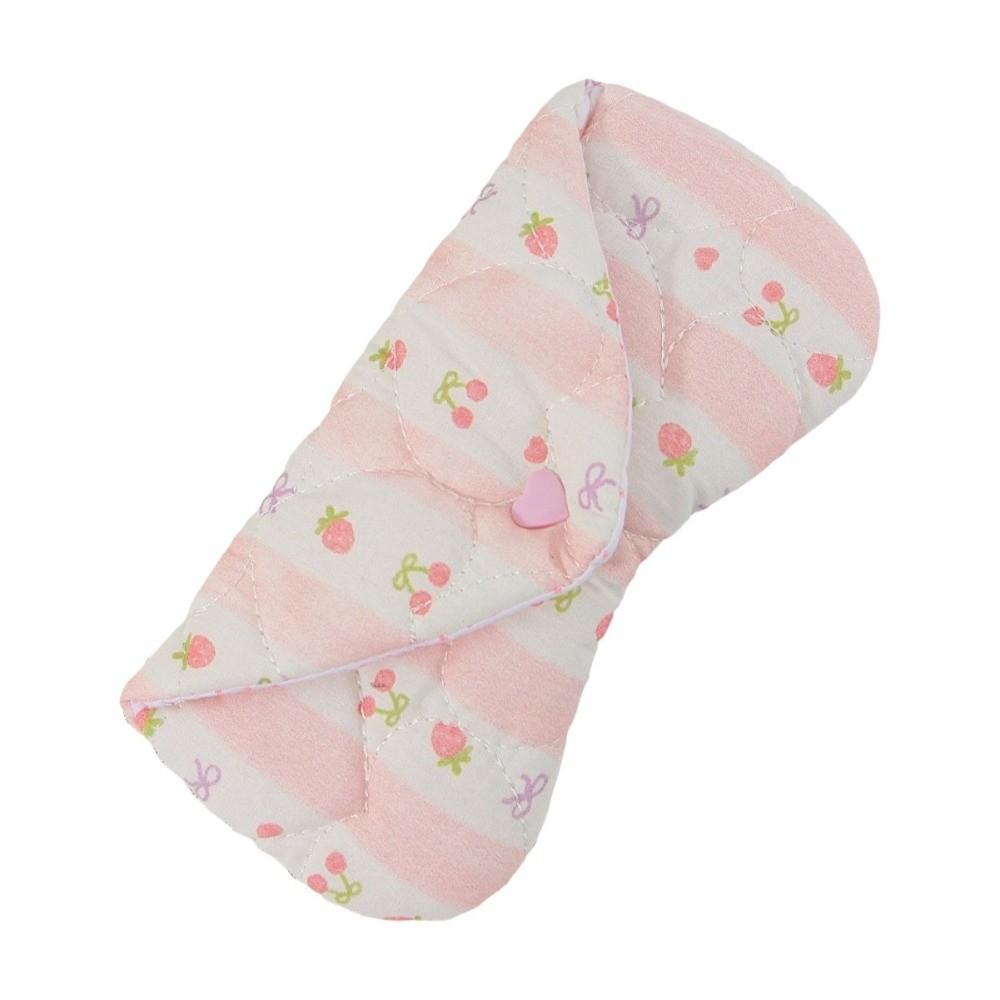 Floral Pattern Eyeglass Sleeve Heart-Shaped Buckle Eyewear Bag Cute Glasses Case Gifts Style 4