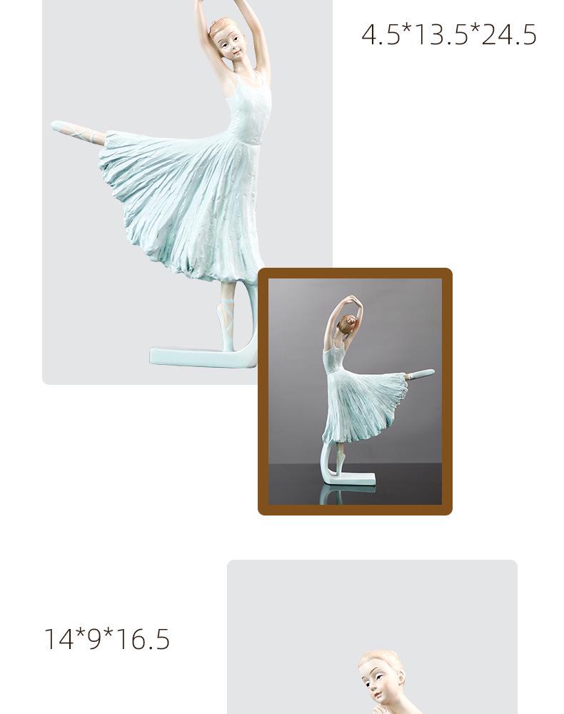 Nordic Ballet Girl Ornament - Creative Dancer Model for Princess Room Decor