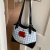 Cute apple shoulder bag women's summer new student class commute leisure armpit bag