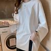 Navava Loose FiT Side SpliT Long Sleeve Round Neck T shirT nT1450