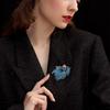Oil Dripping Green Roasted Blue Goldfish Retro High-end Accessory Brooch