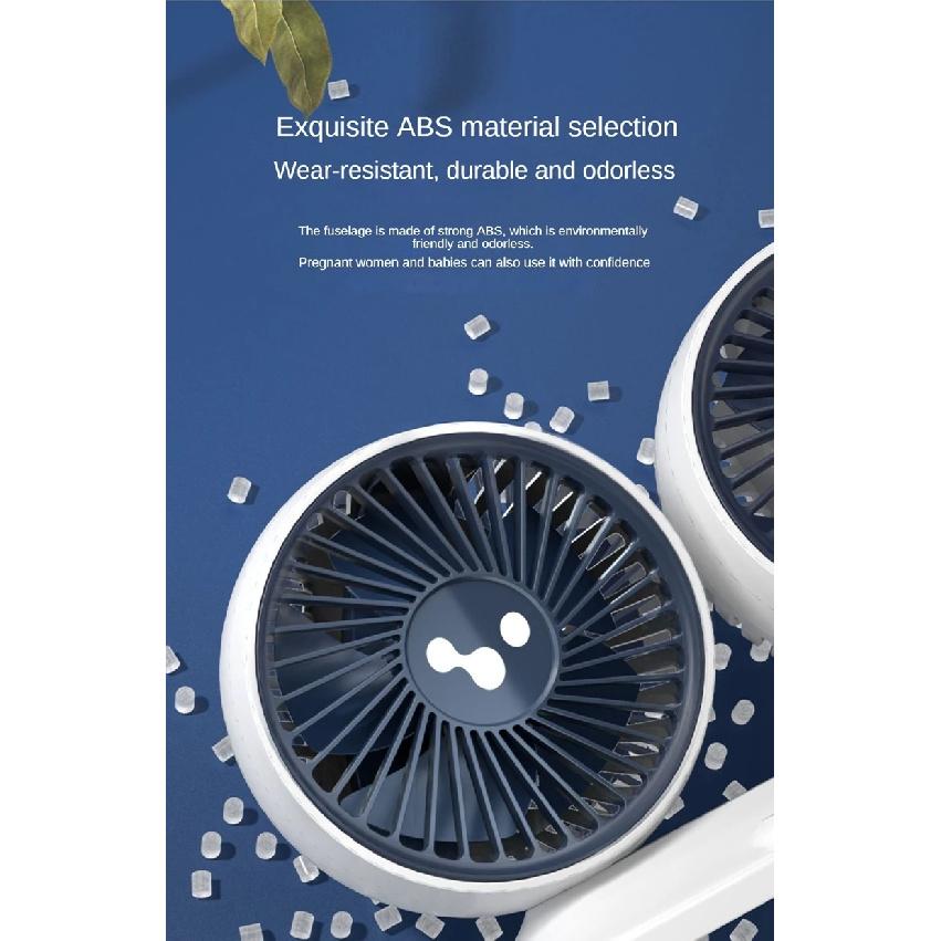 LEIBOO Car USB Fan Dual Head Cooling Air Fan Independent Switch 3-Speed 360 Degree Adjustable Auto Fan Car Electrical Appliances
