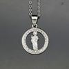 316L Stainless Steel Necklace Chain Gold Color Saint Jude Christian Jewelry Jesus Crucifix Men's Cross Pendant Gift