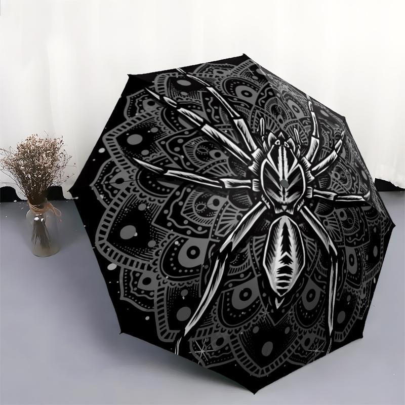 1 PC Automatic Folding Umbrella - Cartoon Pattern, Portable & Foldable Design with 8 Ribs, Christmas Birthday Gifts