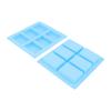 2Pcs Silicone Mold 6 Grids Heat Resistant Flexible Reusable Silicone Mold for Making Soaps Baking