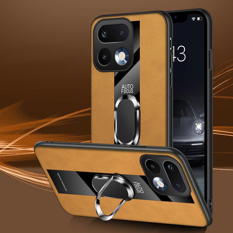 For Realme 16 Pro Case Business Magnetic Ring Holder Shockproof sheepskin Leather Soft Silicone Fashion for Realme 16 Pro Plus Back Cover