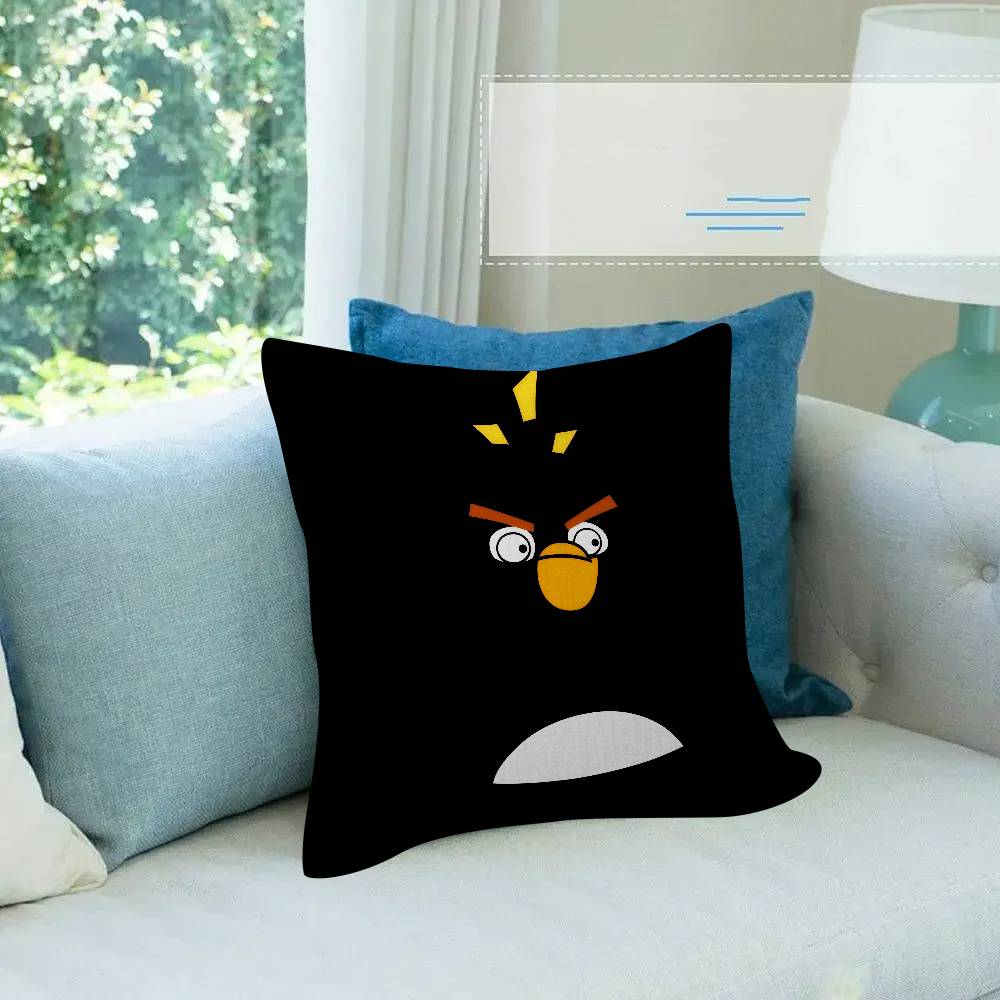 Animation A-A-Angry Birds   Cushion Cover Car Throw Pillow Case For Sofa Car Christmas Gift
