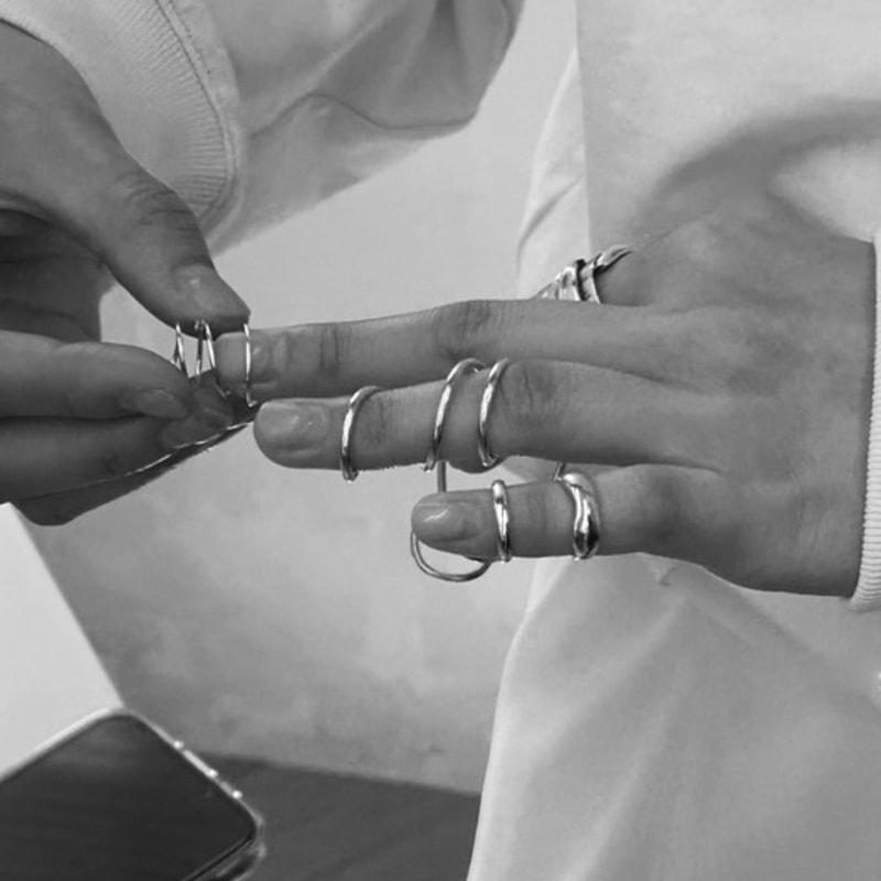 BRILLPIECE Contour nail ring