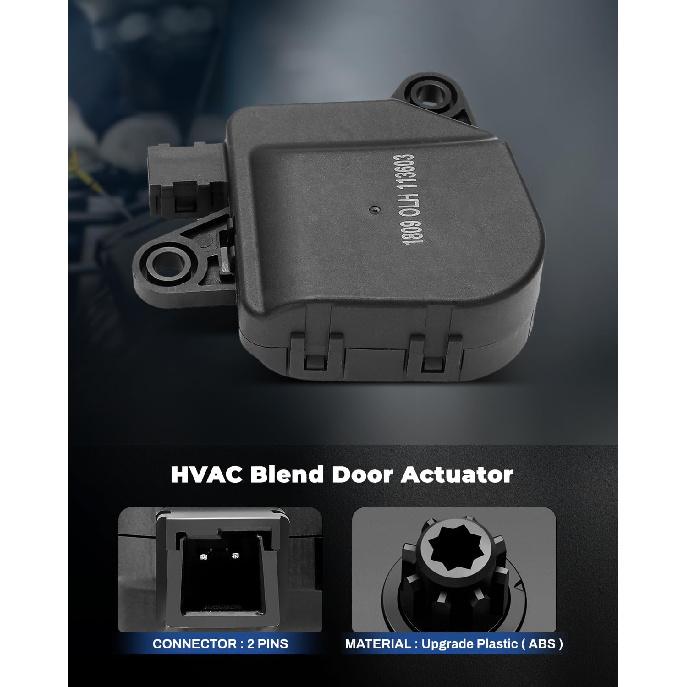 LUJUNTEC Blend Door Actuator Replaces 604-003 Replacement For 2001-2008 for Chrysler 2001-2007 for Dodge, Air Door Actuator, HVAC Blend Control